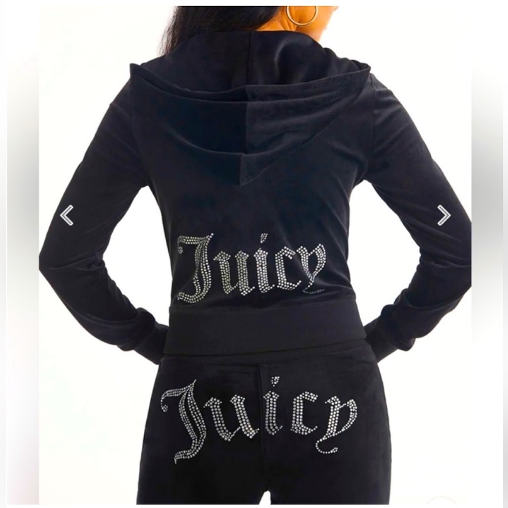 New Juicy Couture OG Bling Black Tracksuit Set - Picture 1 of 14